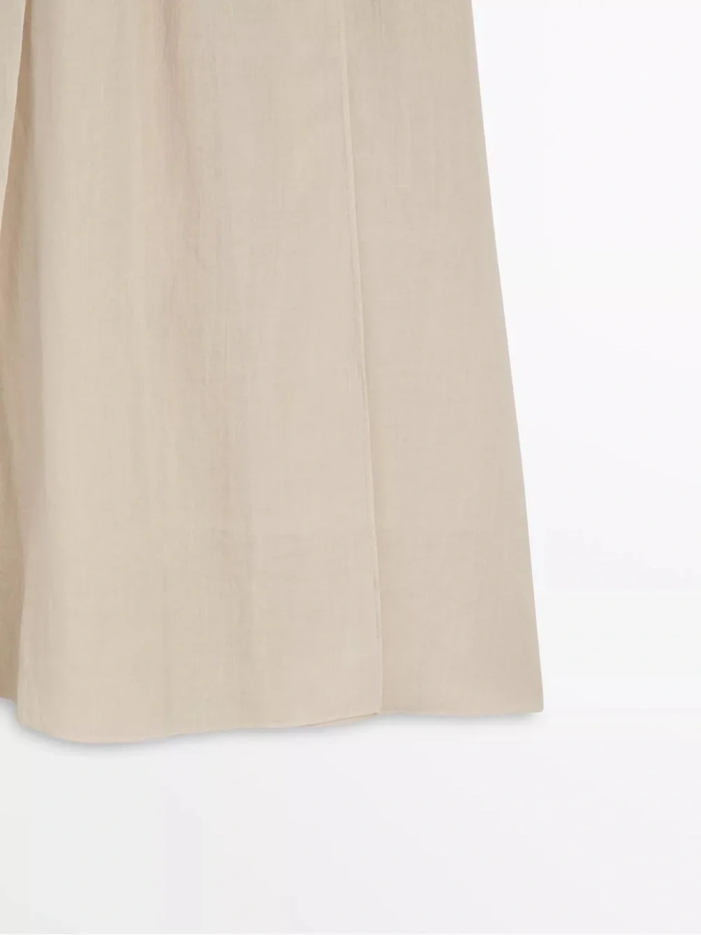 Massimo Dutti Light Beige A-Line Midi Skirt